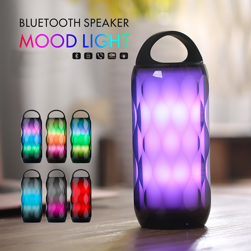 Drahtlose Lautsprecher Mood Light Bluetooth Small Speakers mit TF-Kartensteckplatz Mini-Lautsprecher