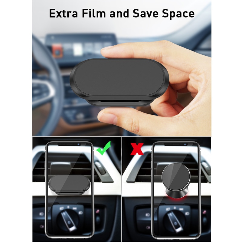 Magnetischer Autotelefonhalter 360 ° Drehung Autohalter Magnet Telefonständer passend 4,0-6,4 Zoll für Samsung, iPhone Telefonständer